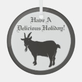 ブラックヤギ ガラスオーナメント (正面)
