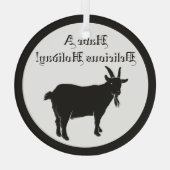 ブラックヤギ ガラスオーナメント (裏面)