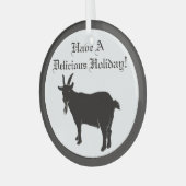 ブラックヤギ ガラスオーナメント (正面左)