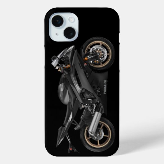 ブラックヤマハYzf -R6バイク Case-Mate iPhoneケース (裏面)