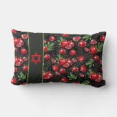 ブラックユダヤ教ロシュハサナスタールーの上にザクロ ランバークッション (裏面)