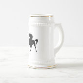 ブラックユニコーンシルエットシュタイン ビールジョッキ (正面右)