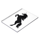 ブラックユニコーンシルエットノートブック ノートブック (左側)
