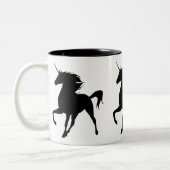 ブラックユニコーンシルエットマグ ツートーンマグカップ (左)