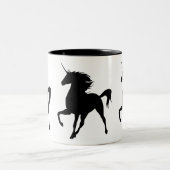 ブラックユニコーンシルエットマグ ツートーンマグカップ (中央)
