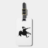ブラックユニコーンシルエットラゲッジタグ ラゲッジタグ (正面縦)