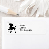 ブラックユニコーンシルエット住所 シール (インサイチュ)
