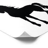 ブラックユニコーンシルエット ポスター (角)