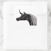 ブラックユニコーンステッカー スクエアシール (バッグ)