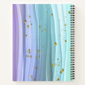 ブラックユニコーンパープルピンクテール ノートブック (裏面)