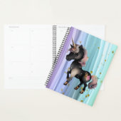 ブラックユニコーンパープルピンクテール プランナー手帳 (ディスプレー)