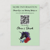 ブラックユニコーンパープルレッドセージの花 エンクロージャーカード (裏面)