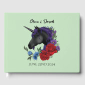 ブラックユニコーンパープルレッドセージの花 ゲストブック (正面)