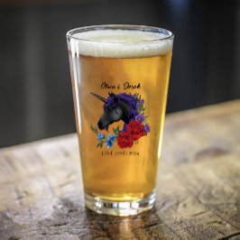 ブラックユニコーンパープルレッドセージの花 タンブラーグラス