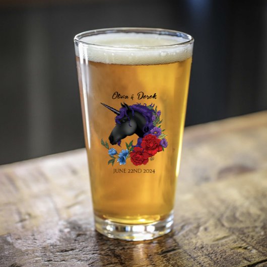 ブラックユニコーンパープルレッドセージの花 タンブラーグラス