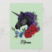 ブラックユニコーンパープルレッドセージの花 メニュー (裏面)