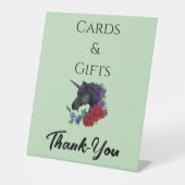 ブラックユニコーンパープルレッドセージの花 台座サイン (正面)