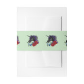 ブラックユニコーンパープルレッドセージの花 招待状ベリーバンド (正面例)