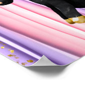 ブラックユニコーンピンクの耳 ポスター (角)