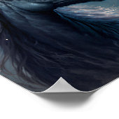 ブラックユニコーンファンタジーアート ポスター (角)