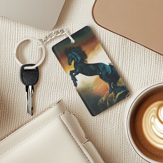 ブラックユニコーンファンタジーダンス キーホルダー
