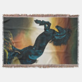 ブラックユニコーンファンタジーダンス スローブランケット (正面)