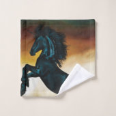 ブラックユニコーンファンタジーダンス バスタオルセット (ウォッシュタオル)