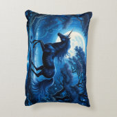 ブラックユニコーンファンタジー満月 アクセントクッション (裏面(縦))