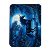 ブラックユニコーンファンタジー満月 マグネット (縦)