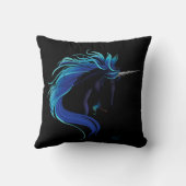 ブラックユニコーンブルーシルバー クッション (裏面)