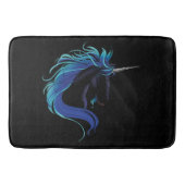 ブラックユニコーンブルーシルバー バスマット (正面)