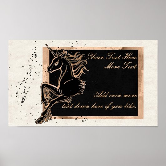 ブラックユニコーンポスター ポスター (正面)