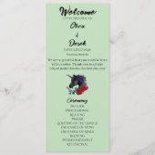 ブラックユニコーン紫レッドセージ結婚の花 プログラム (正面)