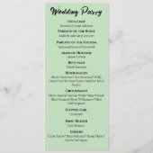 ブラックユニコーン紫レッドセージ結婚の花 プログラム (裏面)