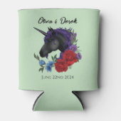 ブラックユニコーン赤紫セージの花 缶クーラー (正面)