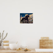 ブラックユニコーン ポスター (キッチン)