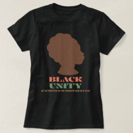 ブラックユニティ：ユネセフは私の独立記念日 Tシャツ