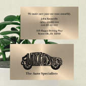 ブラックユニークと金ゴールド自動車産業の名刺 名刺