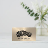 ブラックユニークと金ゴールド自動車産業の名刺 名刺 (スタンド正面)