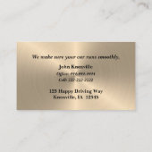 ブラックユニークと金ゴールド自動車産業の名刺 名刺 (裏面)