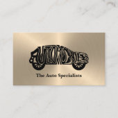 ブラックユニークと金ゴールド自動車産業の名刺 名刺 (正面)