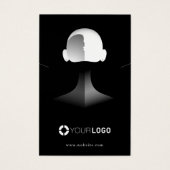 ブラックユニークポートレートカスタムロゴイヤリングディスプレイ (正面)