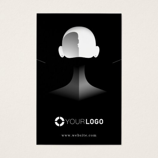 ブラックユニークポートレートカスタムロゴイヤリングディスプレイ (正面)