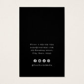 ブラックユニークポートレートカスタムロゴイヤリングディスプレイ (裏面)