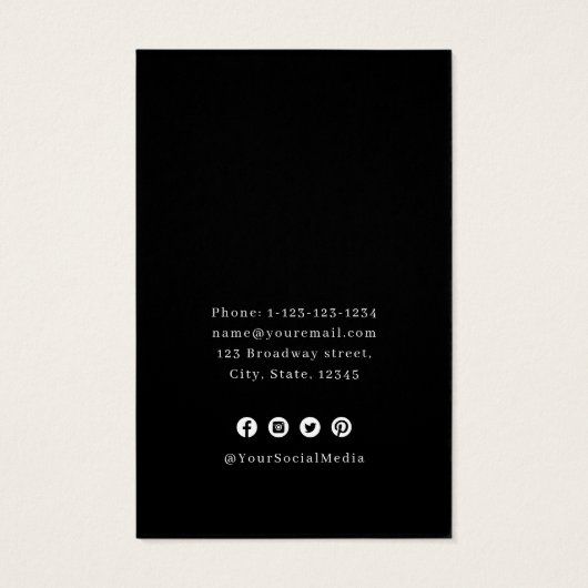 ブラックユニークポートレートカスタムロゴイヤリングディスプレイ (裏面)