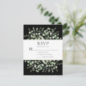 ブラックユーカリの結婚式 出欠カード (スタンド正面)
