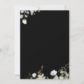 ブラックユーカリプトゥスブライダルシャワー招待 招待状 (裏面)