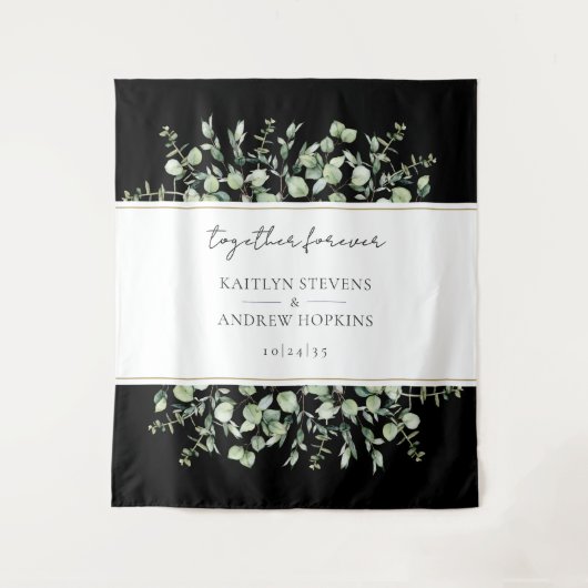 ブラックユーカリ結婚プトゥス永遠に タペストリー (正面)