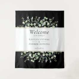 ブラックユーカリ ウェディング ウェルカム タペストリー