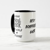 ブラックユーグランジは私の世界の彼氏を最高の今までロックする マグカップ (正面左)